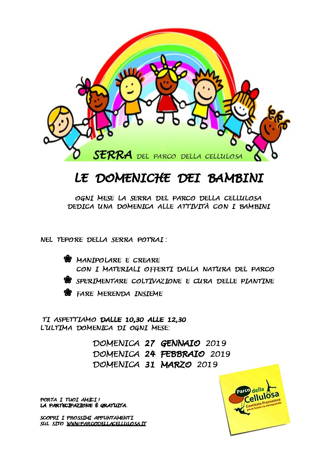 LE DOMENICHE DEI BAMBINI nella Serra del Parco: 24 febbraio