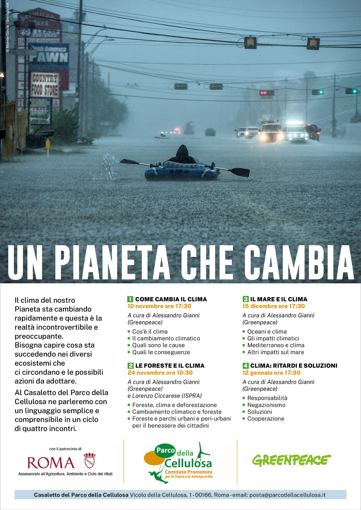 Un pianeta che cambia - Ciclo di incontri dal 10 novembre - Parco